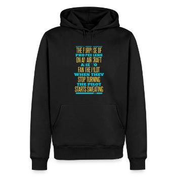 Flugzeug Mechaniker Lustig - Männer Premium Bio Hoodie - Schwarz - Vorne - Nico (187cm)