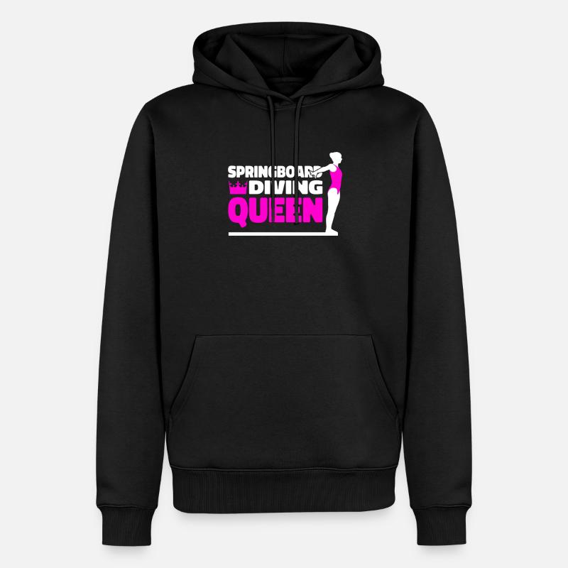 Plongeur Plongeur Queen - Sweat à capuche Premium bio Homme - noir