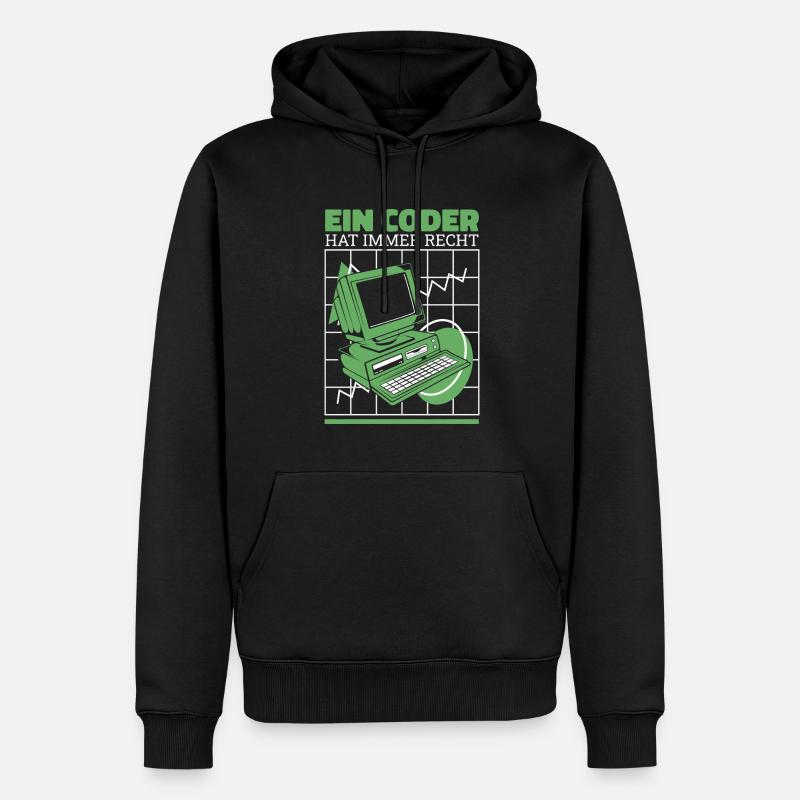 Entwickler Coder Programmierer Cool - Männer Premium Bio Hoodie - Schwarz