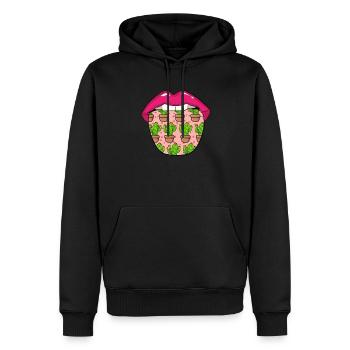 Kaktus Garten Zunge - Männer Premium Bio Hoodie - Schwarz - Vorne - Nico (187cm)