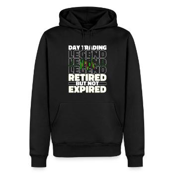 Day Trading Day Trader à la retraite - Sweat à capuche Premium bio Homme - noir - Devant - Nico (187cm)
