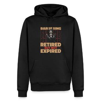 Barber Barbershop Rentner - Männer Premium Bio Hoodie - Schwarz - Vorne - Nico (187cm)
