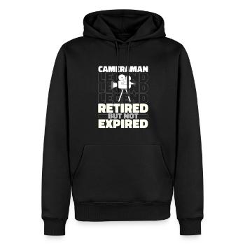 Caméraman à la retraite - Sweat à capuche Premium bio Homme - noir - Devant - Nico (187cm)