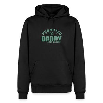 Promu à Daddy Est 2023 - Sweat à capuche Premium bio Homme - noir - Devant - Nico (187cm)