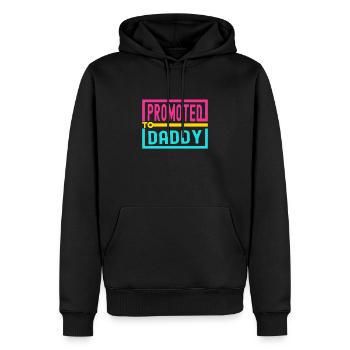 Promu à Daddy Est 2023 - Sweat à capuche Premium bio Homme - noir - Devant - Nico (187cm)