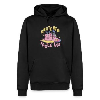 Schwein Schweinebauer Witzig Schwein - Männer Premium Bio Hoodie - Schwarz - Vorne - Nico (187cm)