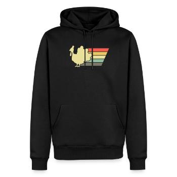 Action de grâce - Sweat à capuche Premium bio Homme - noir - Devant - Nico (187cm)