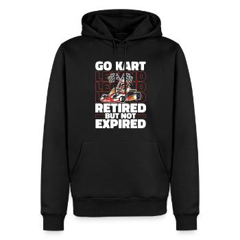 Go Kart Karting Pilotes de Kart à la retraite - Sweat à capuche Premium bio Homme - noir - Devant - Nico (187cm)
