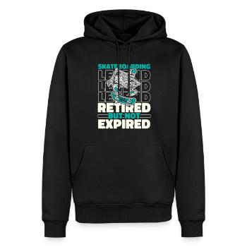 Retired Skateboard Skater - Men’s Premium Organic Hoodie - black - Front - Nico (187cm)
