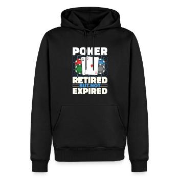 Retraités du poker - Sweat à capuche Premium bio Homme - noir - Devant - Nico (187cm)