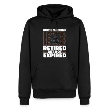 Retraité Math Mathématiques - Sweat à capuche Premium bio Homme - noir - Devant - Nico (187cm)