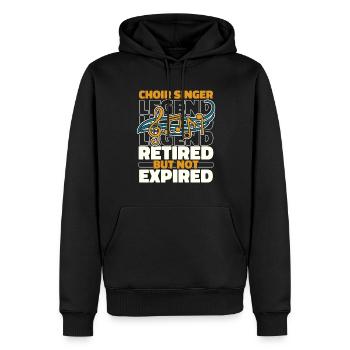 Choristes à la retraite - Sweat à capuche Premium bio Homme - noir - Devant - Nico (187cm)