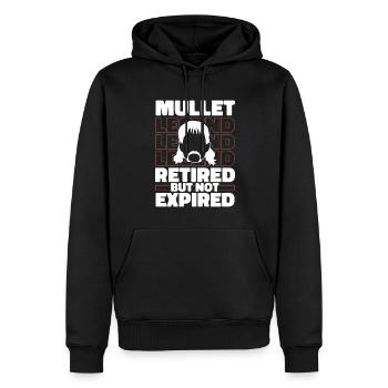 Vokuhila Retraité - Sweat à capuche Premium bio Homme - noir - Devant - Nico (187cm)