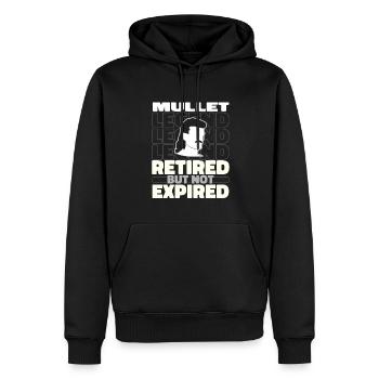 Vokuhila Im Ruhestand - Männer Premium Bio Hoodie - Schwarz - Vorne - Nico (187cm)