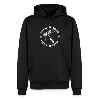 Maler Lackierer They See Me Rollin They Hatin - Männer Premium Bio Hoodie - Schwarz - Vorne - Nico (187cm)