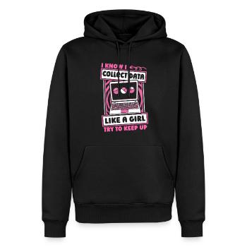 Data Science Data Analyst Mädchen - Männer Premium Bio Hoodie - Schwarz - Vorne - Nico (187cm)