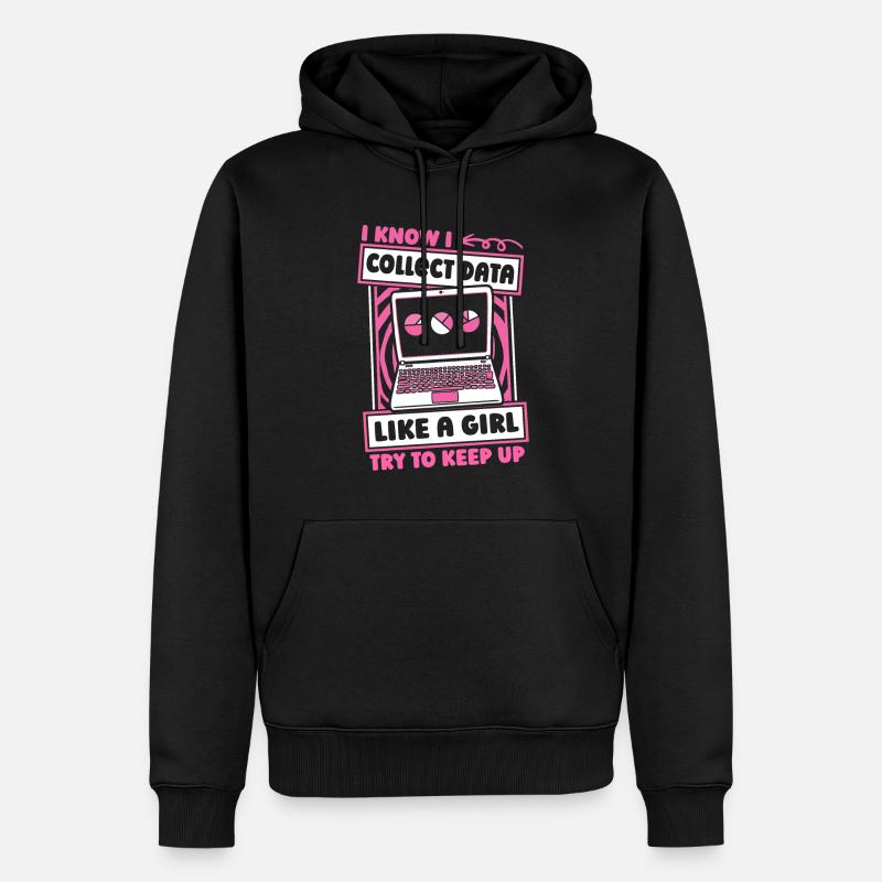 Data Science Data Analyst Mädchen - Männer Premium Bio Hoodie - Schwarz