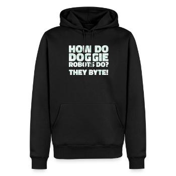 Robotik Ai Roboter Komisch - Männer Premium Bio Hoodie - Schwarz - Vorne - Nico (187cm)