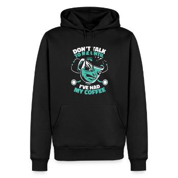 Krankenschwester Kaffee - Männer Premium Bio Hoodie - Schwarz - Vorne - Nico (187cm)