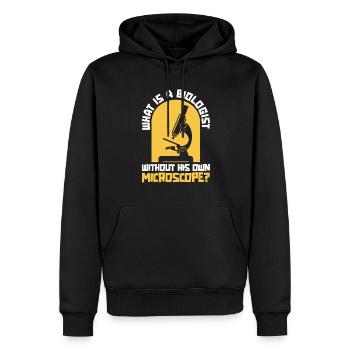 Biologie Biologe Mikroskop - Männer Premium Bio Hoodie - Schwarz - Vorne - Nico (187cm)