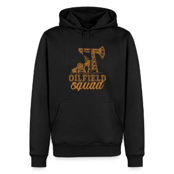 Plate-forme pétrolière Kader - Sweat à capuche Premium bio Homme - noir - Devant - Nico (187cm)