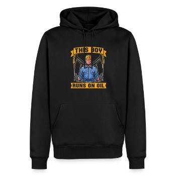 Ölfeld Bohrinsel Junge - Männer Premium Bio Hoodie - Schwarz - Vorne - Nico (187cm)