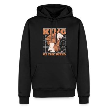 Soudeur Serrurier Cool King Of The Weld - Sweat à capuche Premium bio Homme - noir - Devant - Nico (187cm)