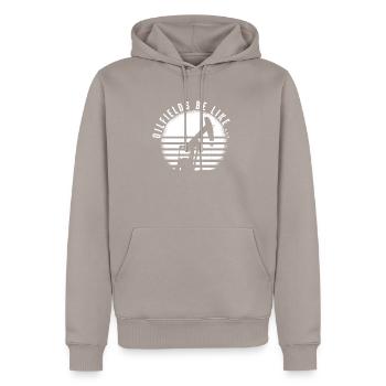Plate-forme pétrolière de champs pétrolifères - Sweat à capuche Premium bio Homme - taupe - Devant - Nico (187cm)