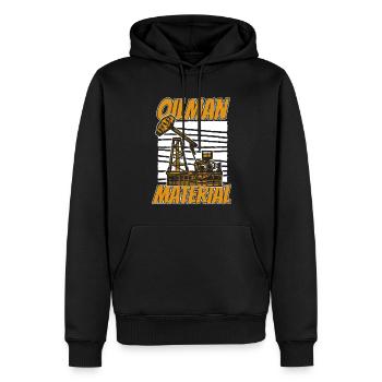 Négociants en pétrole de plates-formes pétrolières de champs pétrolifères - Sweat à capuche Premium bio Homme - noir - Devant - Nico (187cm)