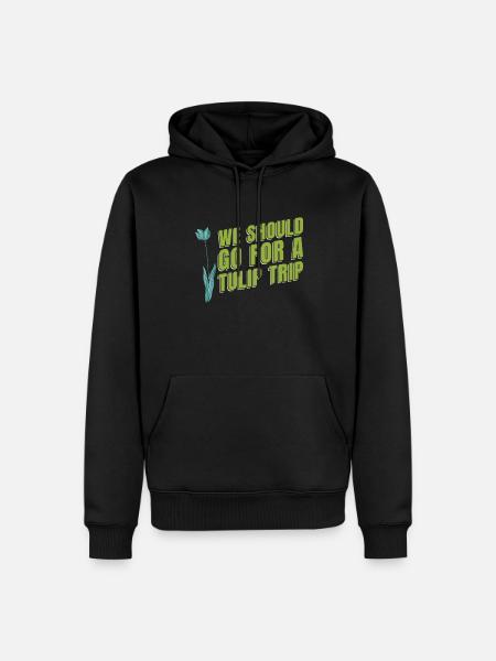 Tulips Humor Tulips - Men’s Premium Organic Hoodie - black