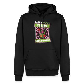 Tulpen Lustig Tulpen - Männer Premium Bio Hoodie - Schwarz - Vorne - Nico (187cm)