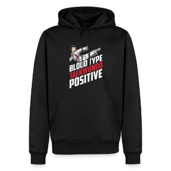 Taekwondo Père Taekwondo - Sweat à capuche Premium bio Homme - noir - Devant - Nico (187cm)