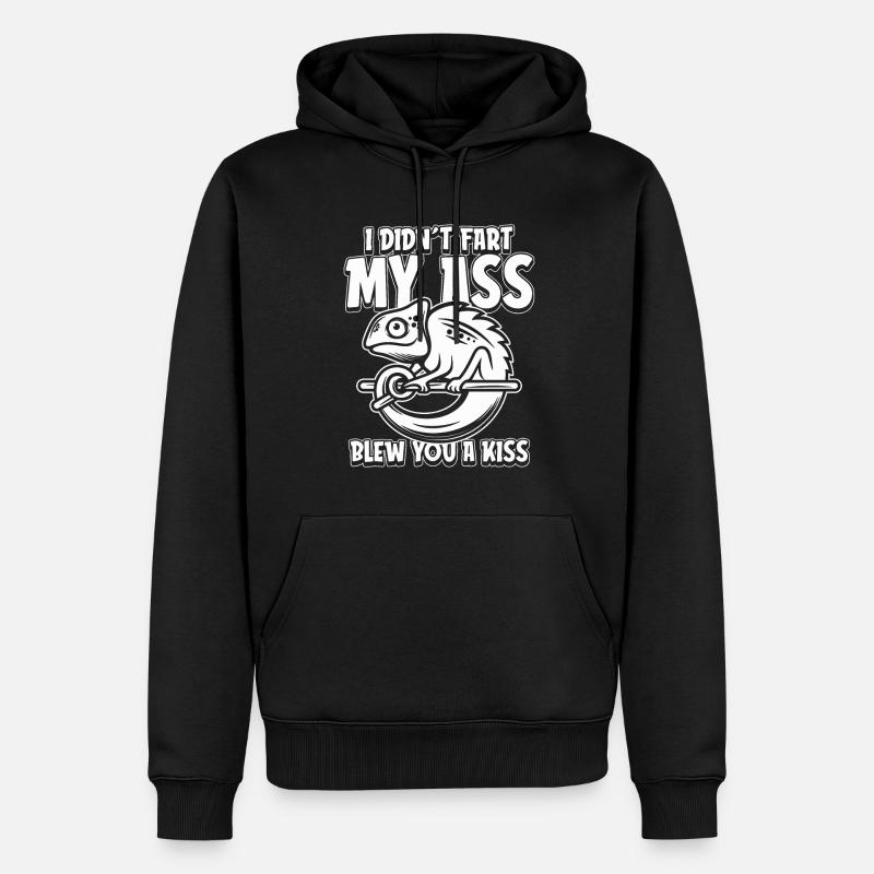 Chameleon Chamäleon - Männer Premium Bio Hoodie - Schwarz