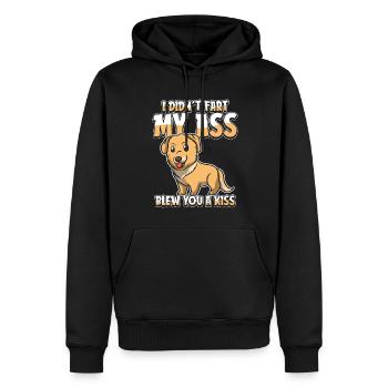 Golden Retriever drôle - Sweat à capuche Premium bio Homme - noir - Devant - Nico (187cm)