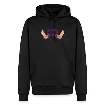 Karate - Männer Premium Bio Hoodie - Schwarz - Vorne - Nico (187cm)