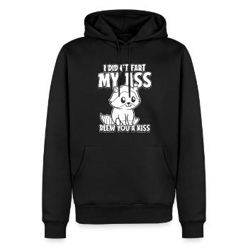 Raton laveur Je n’ai pas pété mes fesses Je t’ai soufflé un baiser - Sweat à capuche Premium bio Homme - noir - Devant - Nico (187cm)