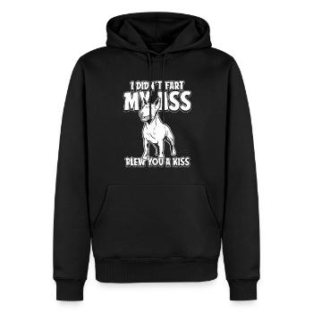 Bull Terrier - Men’s Premium Organic Hoodie - black - Front - Nico (187cm)