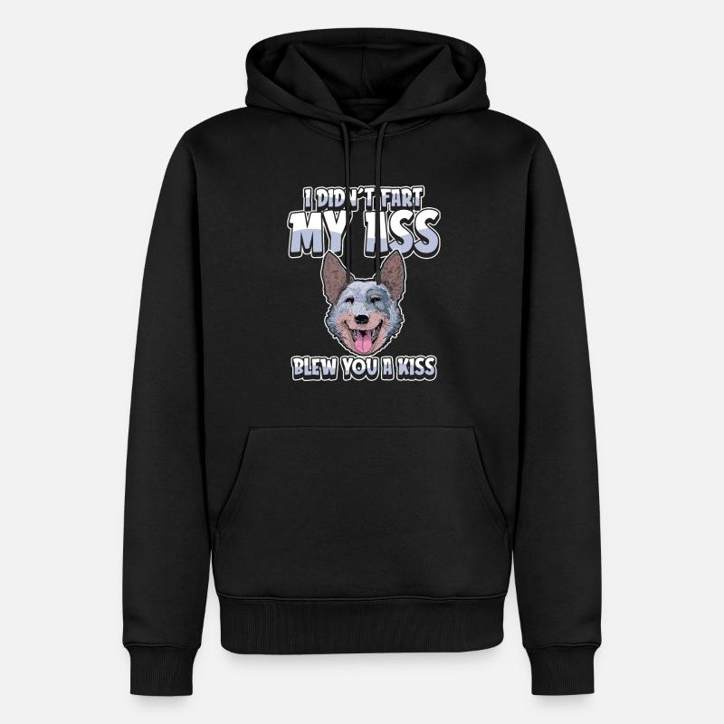 Australischer Rinderhund - Männer Premium Bio Hoodie - Schwarz