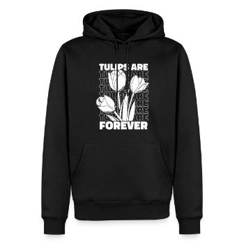 Tulpen Tulpen - Männer Premium Bio Hoodie - Schwarz - Vorne - Nico (187cm)