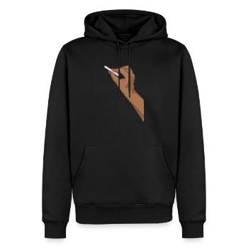 Enseignant Pédagogue - Sweat à capuche Premium bio Homme - noir - Devant - Nico (187cm)