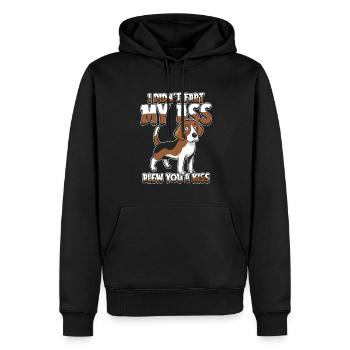 Beagle Je n’ai pas pété mes fesses t’a soufflé un baiser - Sweat à capuche Premium bio Homme - noir - Devant - Nico (187cm)