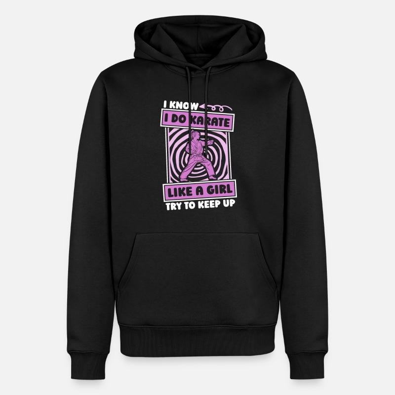 Karaté Filles - Sweat à capuche Premium bio Homme - noir