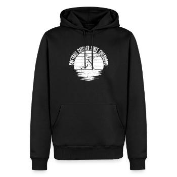 Softball - Männer Premium Bio Hoodie - Schwarz - Vorne - Nico (187cm)