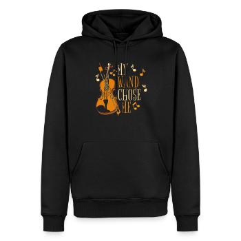 Violine Geige Zauberstab - Männer Premium Bio Hoodie - Schwarz - Vorne - Nico (187cm)