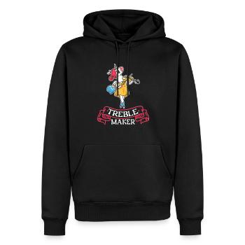 Violon Licorne Treble Maker - Sweat à capuche Premium bio Homme - noir - Devant - Nico (187cm)