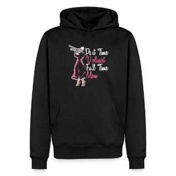 Violon Violon Femelle - Sweat à capuche Premium bio Homme - noir - Devant - Nico (187cm)