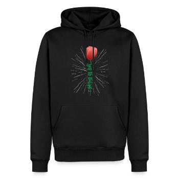 Tulipes Tulipes - Sweat à capuche Premium bio Homme - noir - Devant - Nico (187cm)