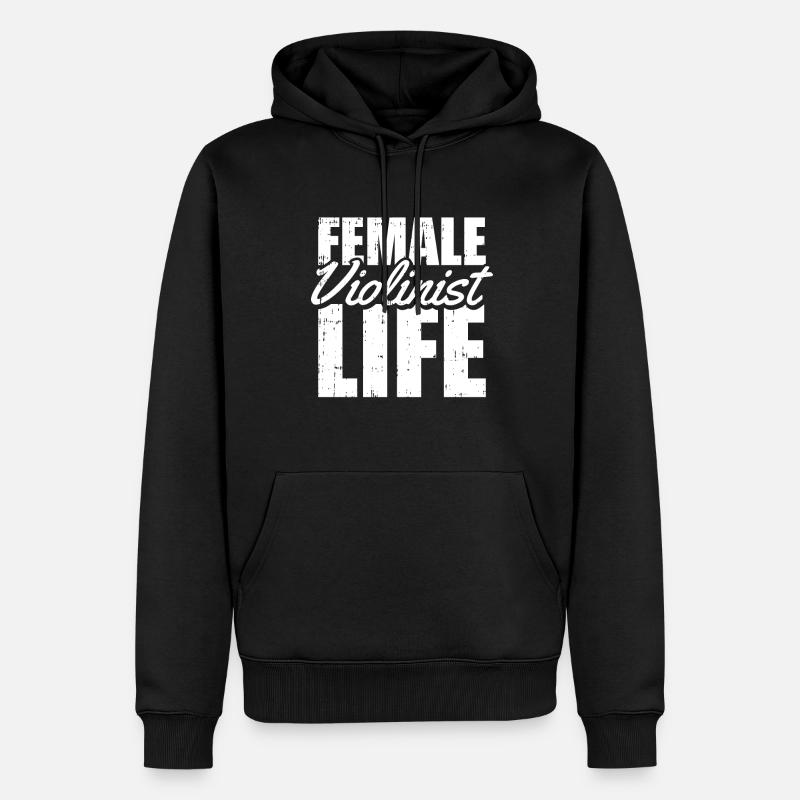 Violine Geige Leben - Männer Premium Bio Hoodie - Schwarz