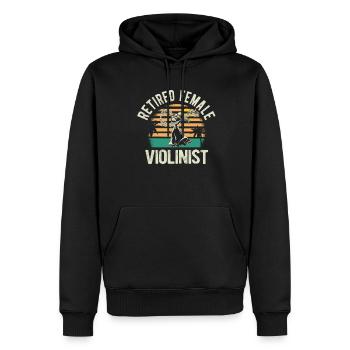 Violon Violon Retiré - Sweat à capuche Premium bio Homme - noir - Devant - Nico (187cm)