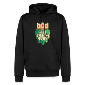 Bière artisanale Bière artisanale Reine de la bière - Sweat à capuche Premium bio Homme - noir - Devant - Nico (187cm)